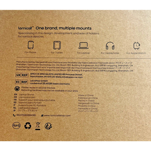 Laptop Stand Adjustable Computer Stand for Desk Ergonomic Black MRSP $65 - Picture 5 of 6